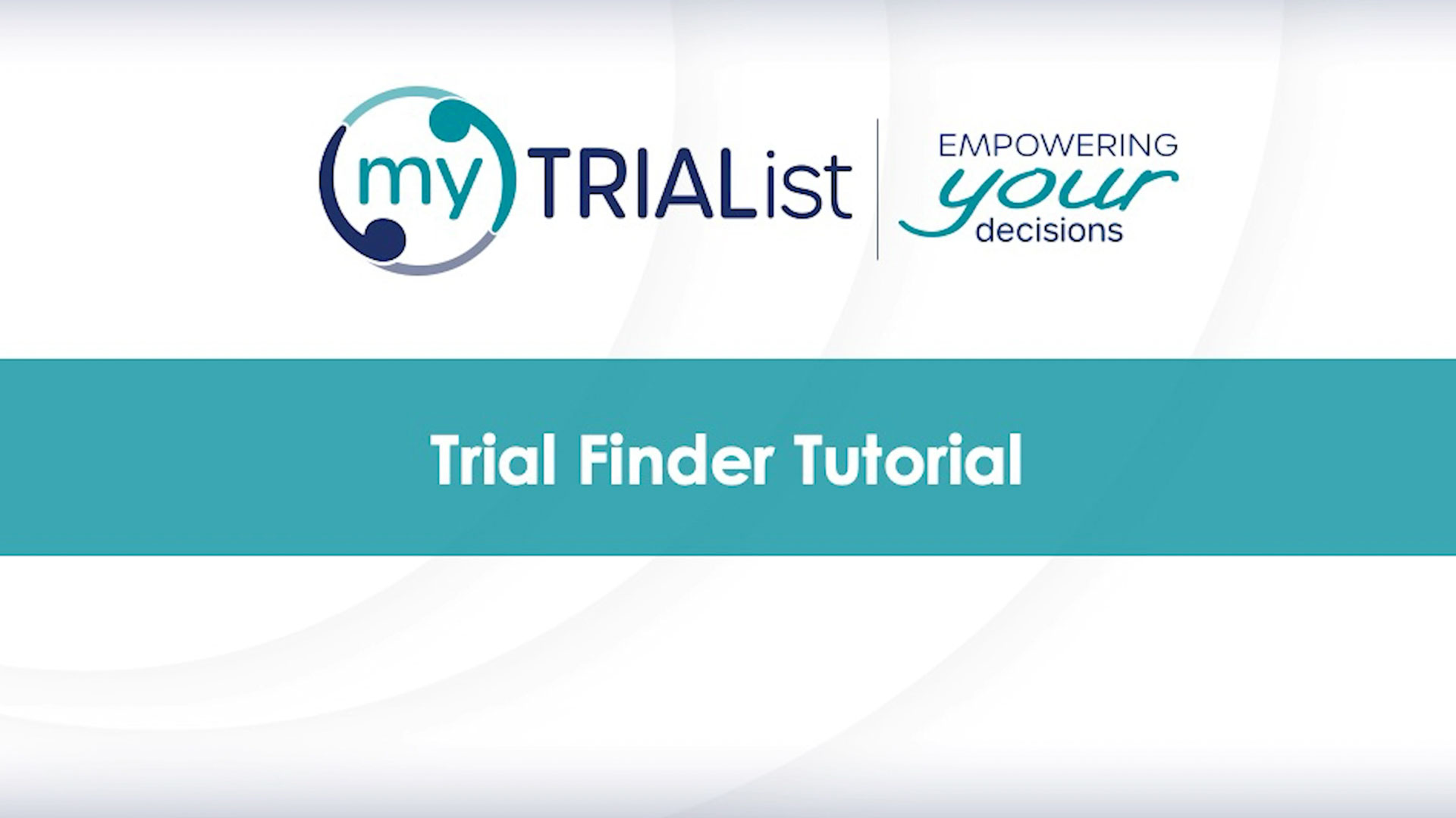 Trial Finder Tutorial Video Thumbnail